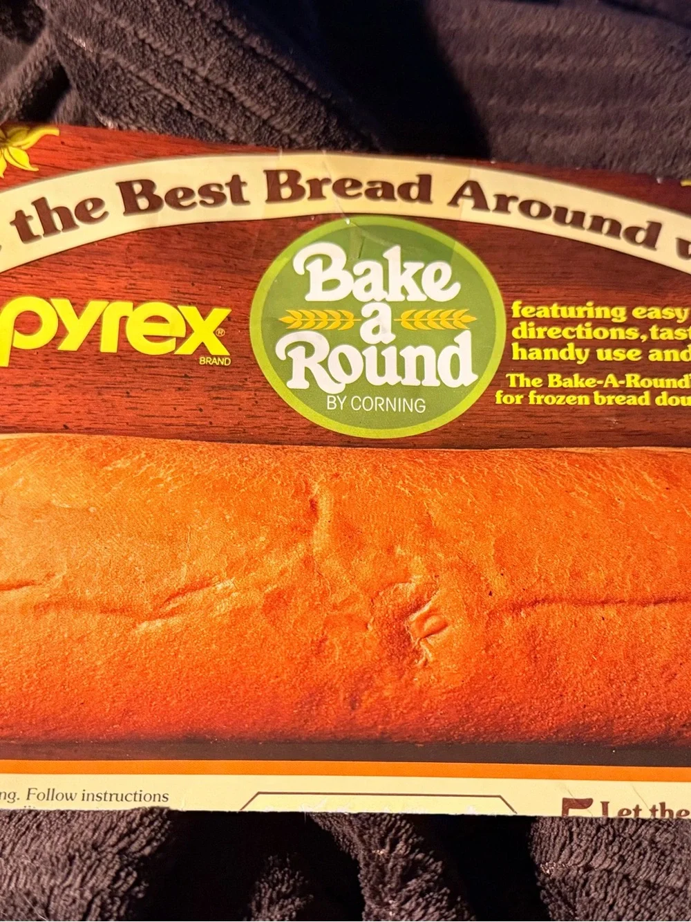 Vintage Pyrex Bake-A-Round glass bread tube (Model 990)